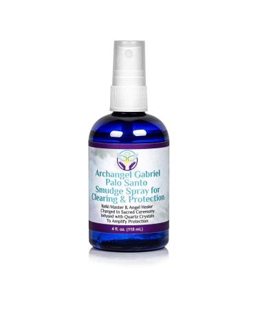 Heal The Masses Palo Santo Spray: Archangel Gabriel Palo Santo Smudge Spray for Clearing and Protection - Smokeless Palo Santo Smudging Spray Mist with Essential Oils for Aromatherapy - 4 Fluid Ounces