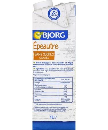 BJORG - Spelt Sweet Drink 1L - Pack of 4 - Sold in Packs - Buy Online on GoSupps.com