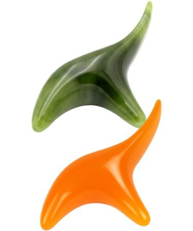 Healeved 6-Stk Guasha Brett & Massage Tools Set Face Massage & Acupuncture Rods | Jadestein Harzbstift - 3 Pieces (11x6cm) for Ultimate Relaxation - Buy Online on GoSupps.com