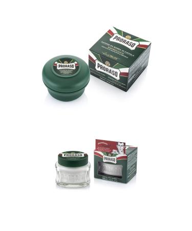 Proraso Shaving Soap Refreshing Shaving Soap, 5.2 Oz. & Pre-Shave, 3.6 Oz.