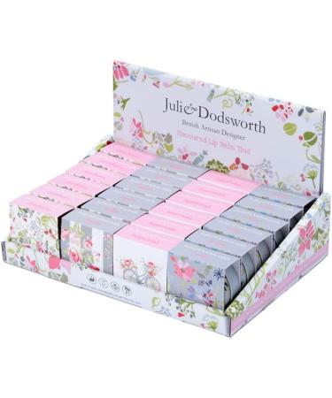 Puckator Julie Dodsworth Pink Botanical Lip Balm in a Tin - Lip Care Stick Balms Chapstick Holiday Essentials For Women Family - Lipbalm Moisturiser Exfoliator Cream - Pretty Cute Lip Blam Bam - Buy Online on GoSupps.com