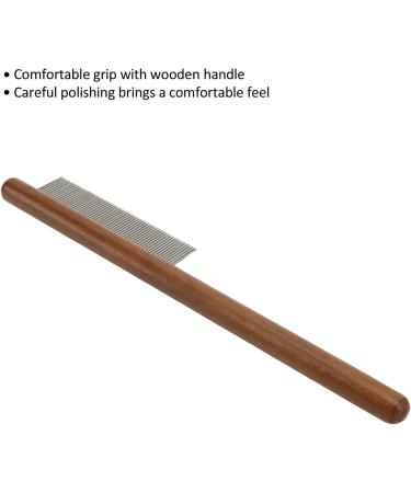 Cyrank Cat Combs - Stainless Steel Pet Comb with Wooden Handle for Cats Dogs & Rabbits | International Shipping Available - Buy Online on GoSupps.com