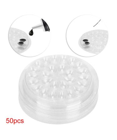 50 Parts Set Plastic Flower Shape Adhesive Holder for Eyelash Extensions | Makeup Tools with 27 Wells - Ideal for False Eyelashes - Buy Online on GoSupps.com