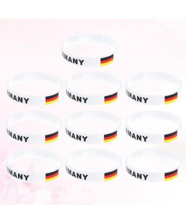 Garneck 10pcs Germany Land Flag Silicone Bracelets - Support Football Athletics Gymnastics & Hockey - Perfect Souvenir for Sports Fans - Buy Online on GoSupps.com