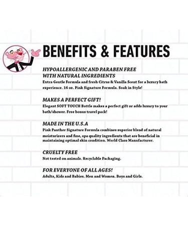 Pink Panther Luxury Bubble Bath and Shower Gel for All Ages Premium Signature Pink Formula Soak in Style. - Buy Online on GoSupps.com