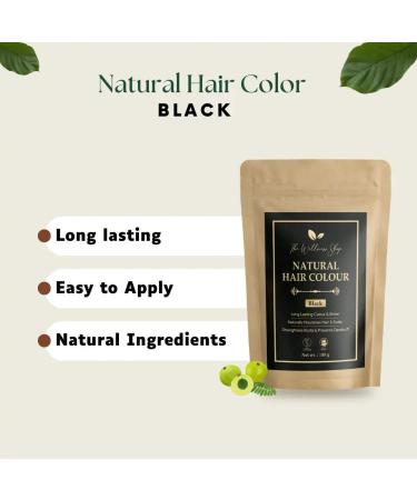 The Wellness Shop | Natural Unisex Black Hair Color - Ammonia Free Long-Lasting Shine for Stronger Silkier Hair - 100g - Buy Online on GoSupps.com