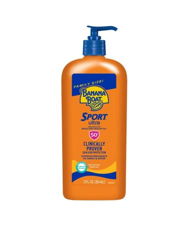 Banana Boat Sport SPF 50 Family Size Sunscreen Lotion 12 Fluid Ounce