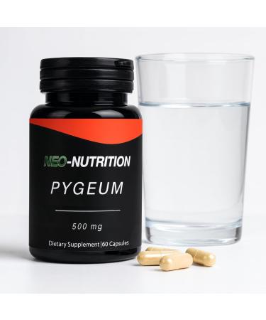 NEO-NUTRITION PYGEUM 500mg Herbal Supplement Men's Health Supplement AFRICANUM BARK Prostate Health Urinary Flow Drive Sleep Hair Loss