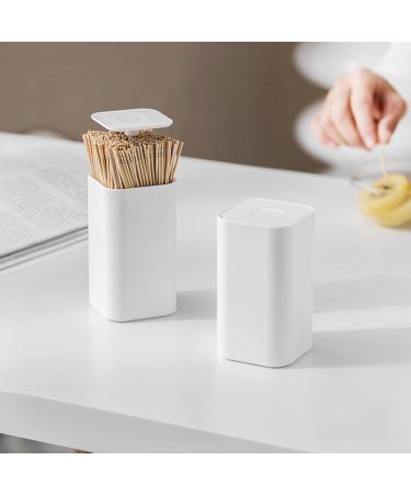 LOOMIKKE Modern Bamboo Toothpick Storage Bottle | Stylish Dental Floss Picks | Functional & Practical Home Organizer - Buy Online on GoSupps.com