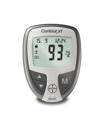 Bayer blood glucose meter CONTOUR XT mg/dl lancets lancing device 1 set