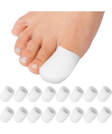18 Pieces Gel Big Toe Cap Silicone Big Toe Protectors for Missing or Ingrown Toenails Toe Caps and Sleeves for Shoes Protect Toe from Rubbing and Friction