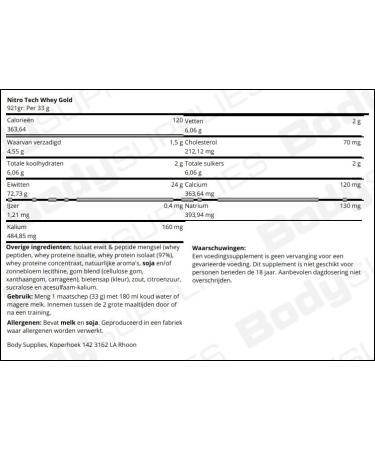 MuscleTech Nitro-Tech 100% Whey Gold French Vanilla Cream (EAN 631656260090) 908 g - Buy Online on GoSupps.com