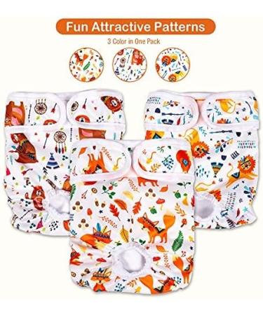 Dono Reusable Dog Diapers 3-Pack | Super Absorbent Washable Pet Diapers for Small & Medium Dogs | Comfortable & Hygienic Solution - Buy Online on GoSupps.com