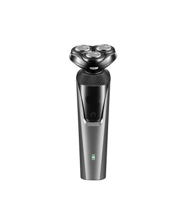 OUSIKA Electric Shaver Electric Razor for Men 3 in 1 Beard Shaver Dry Wet Waterproof 3 Head Rotary Blade USB Rechargeable Nose Hair Trimmer Trimmers (Color : Grey Razor)