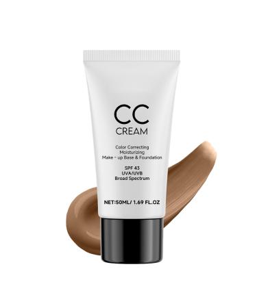CC Cream Korean CC Cream Corrects Skin Tone Lightweight and Moisturizing All-Around Coverage Foundation Specially Formulated for Mature Women Suitable for All Skin Types 50ml/1.69 Fl.Oz