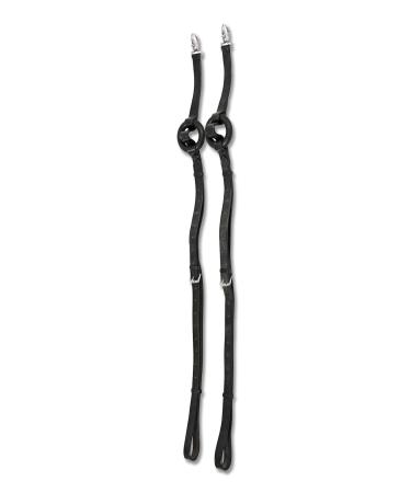 WALDHAUSEN Star side reins with rubber rings black pony