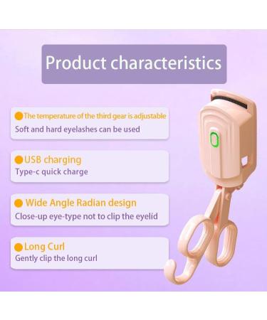 Second-Generation Electric Heating Eyelash Curler - Fast Natural Curling Induction Heating Portable & Rechargeable - Perfect for Long-Lasting Beauty - Buy Online on GoSupps.com