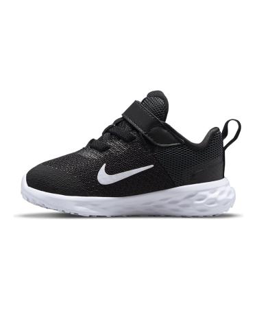 Nike Unisex Kids Revolution 6 Children's Sneaker 35 EU Black White Dk Smoke Grey