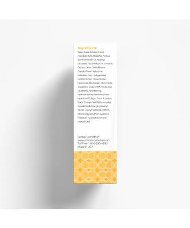 CONTROL CORRECTIVE VitaC Peptide Complex Vitamin C Peptide Face Serum with Antioxidants Collagen Support & Hydration for Aging or Uneven Skin - Buy Online on GoSupps.com