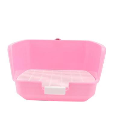 BESPORTBLE 1pc Rabbit Toilet Bathroom Bedding for Hamster Hedgehog Litter Pan Hamster Bedding Pets Plastic 24x23cm Pink