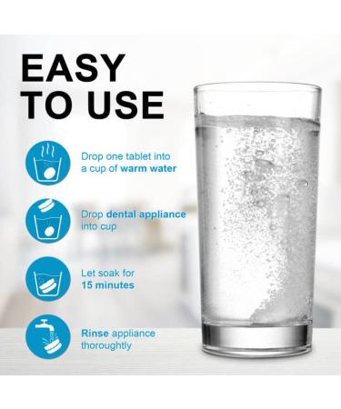 Mysmile Retainer Cleaner - 120 Tablets for Aligner, Invisalign, Mouth Guard, Night Guard - Removes Plaque, Odors, Stains - Dental Hygiene Solution (Pack of 1) - Buy Online on GoSupps.com