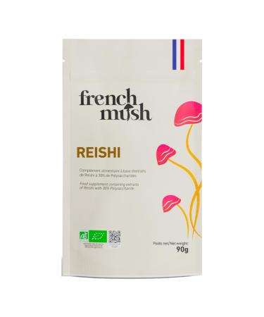French Mush Doypack - Reishi Powder - 90g Vegan - Soothing Promotes restful sleep and relaxation - Mix with food or drinks - Organic Reishi extract powder - Lab tested