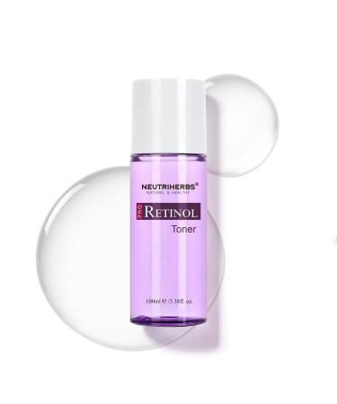 NEUTRIHERBS PRO Retinol Toner for Anti-Aging & Reducing Fine Lines and Wrinkles with Panthenol Peptides and Hyaluronic Acid Alcohol Free 3.38 fl. Oz.