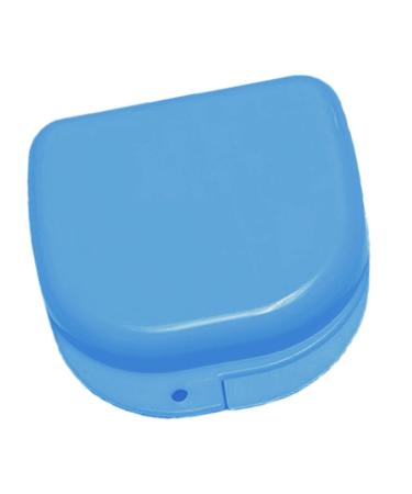 Verdant Touch Denture Case Portable Dustproof Storage Box for Artificial Teeth Sky Blue