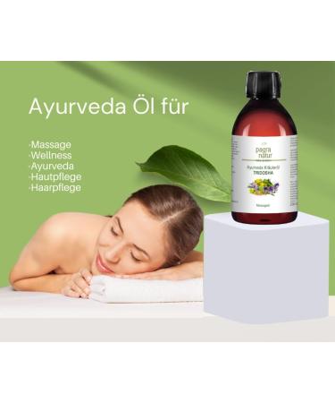 Buy Pagra Natur Ayurveda Massage Oil Tridosha 250ml - Herbal Oil for Balance & Wellness - Buy Online on GoSupps.com