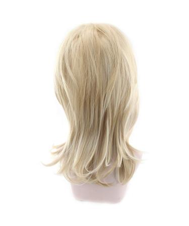 16 Ombre Blonde Fluffy Short Wigs for Women - Heat-Resistant Synthetic Wig with Cap - 200g Medium Part - Buy Online on GoSupps.com