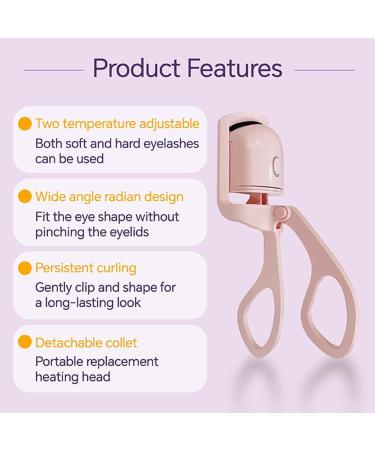 luxurious Electric Eyelash Curler USB Charging Model Fast Heating Portable Eye Lash Perm Lasting Curling Thermal Eyelash Clip A White - Buy Online on GoSupps.com