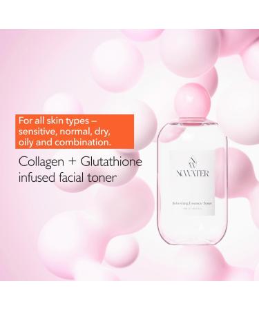 NOWATER Refreshing Essence Toner | Hydrating Facial Toner for Glass Skin | Hydrolyzed Collagen Niacinamide Glutathione | Korean Skincare (10.14 fl. oz) - Shop Internationally - Buy Online on GoSupps.com