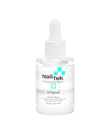Nail Tek 10-Speed, Polish Drying Drops for All Nail Types, 0.5 oz, 1-Pack 0.5 Fl Oz (Pack of 1) 10-Speed Drying Drops