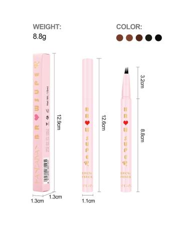 Micro 4 Point Eyebrow Pen - Ultra-Fine Waterproof Brow Tint Sweat-Resistant & Long-Lasting High Pigment Eyebrow Pencil (5#) | International Shipping Available - Buy Online on GoSupps.com