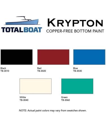 TotalBoat Krypton Copper-Free Antifouling Bottom Paint - Blue Quart for Fiberglass, Wood, Aluminum, Steel Boats, Outdrives & Trim Tabs - Buy Online on GoSupps.com