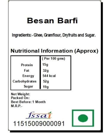 Ghasitaram Gifts Rakhis Online - Rakhi for Brother- Bells of Faith jbl5701 Bhaiya Bhabhi Rakhi with 200 GMS of Besan Barfi Rakhi Set with 200 gms of Besan Barfi - Buy Online on GoSupps.com