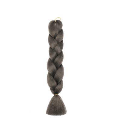 Buy 5 Packs Dark Grey Braids Extensions | Kanekalon Crochet Hair - 24 500g Colorful Synthetic Hair for Braiding | International Shipping - Buy Online on GoSupps.com