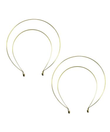 NAUZE 2Pieces Angel Halo Headband Double Ring Hair Hoop Graceful Tiara Hair Hoop Hair Accessory Delicate Photo Prop for Women Wedding Cosplay Halloween Use
