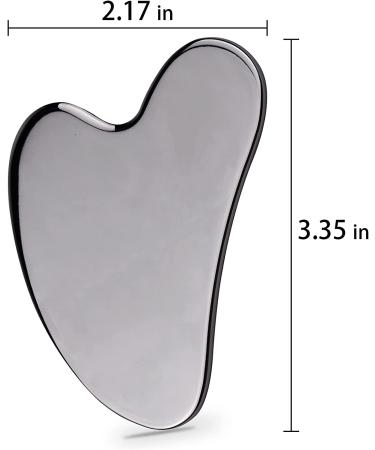 Stainless Steel Gua Sha Facial Tools with Travel Pouch - Metal Gua Sha Massage Tool for Face and Body Sculpting and Jawline Contouring - Buy Online on GoSupps.com