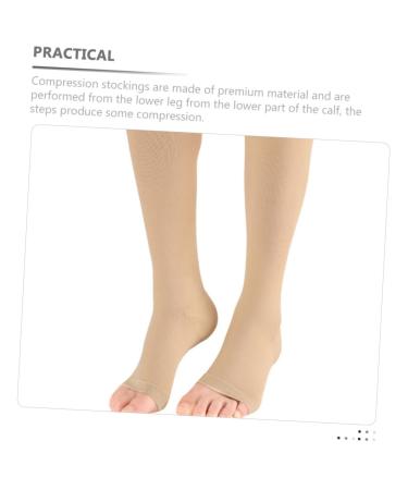 Buy Women's Open Toe Compression Socks | Calf Sleeve Stockings for Travel & Comfort - Buy Online on GoSupps.com