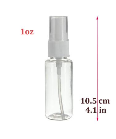 HAMIGGAA 30-Pack 1oz Clear Plastic Fine Mist Spray Bottles - Refillable Travel Size for Cleaning, Hairspray, Essential Oils - Buy Online on GoSupps.com