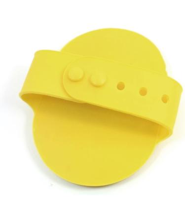 Ruilogod Rubber Adjustable Massage Bath Glove & Hair Brush - Yellow | Best Pet Grooming Tool for International Shipping - Buy Online on GoSupps.com
