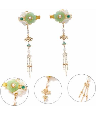 minkissy 3 Pairs Tassel Hair Clip Women Hairpin Antique Chinese Hair Pins Chinese Flower Hair Clips Japanese Bride Hairpins Accesorios Para Mujer Jade Pearl Barrettes Hanfu Bun Miss - Buy Online on GoSupps.com