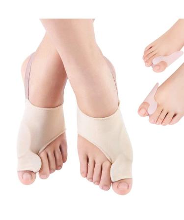DOACT Bunion Corrector Big Toe Straightener  Hallux Valgus Toe Separator for Women & Men  Silicone Gel Bunion Pad Sleeve Support for Pain Relief   with Anti-Slip Straps
