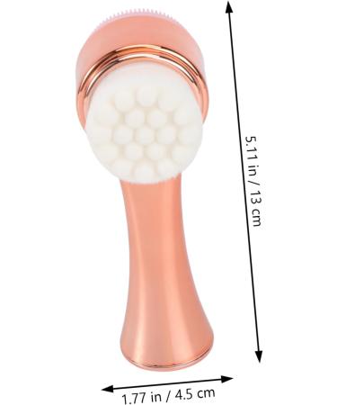 Housoutil Silicone Facial Tool Double-sided Facial Brush Facial Exfoliator Tool Facial Scrubber Brush Floral Scrunchies Facial Cleaning Brush Skin Cleansing Brush Skincare Tool Face Diamond 13x4.5cm Golden - Buy Online on GoSupps.com