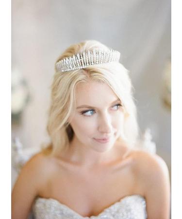 DIDDER Silver Tiara for Women & Girls - Rhinestone Birthday Wedding Crown - Prom Queen/Pageant Headband - Perfect Princess Costume Accessory - Buy Online on GoSupps.com