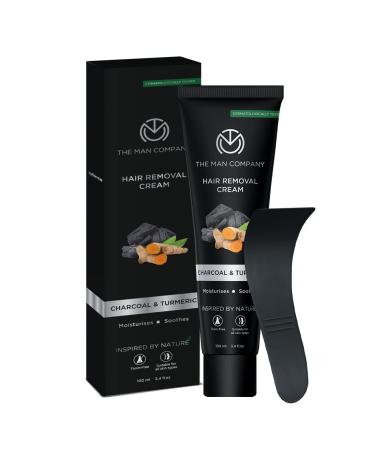 The Man Company Hair Removal Cream Enriched with Charcoal & Turmeric Dermatologically Tested For All Skin Types (100 g (Pack of 1))
