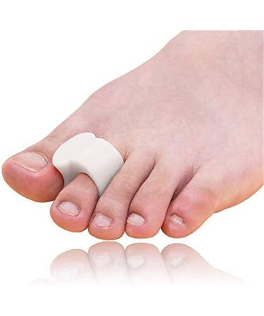 White Gel No Toe Stretcher - 4 Pieces Silicone Toe Separator for Hallux Valgus & Overlapping Toes Correction - Buy Online on GoSupps.com
