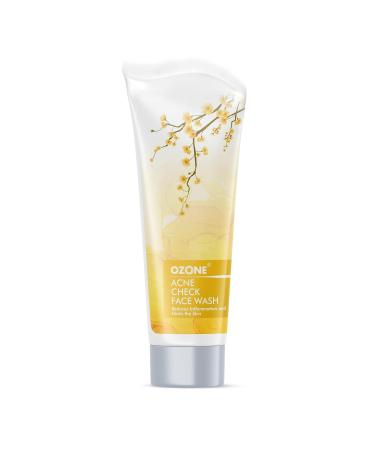 O'zone Acne Check Face Wash Enriched with Aloe Vera Lemon & Turmeric | For Oily Skin Pimples Acne Prone Flawless & Glowing Skin For Men & Women 100gm