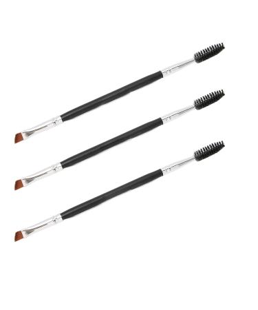 3Pcs Dual Brow Brush Set | Two-Headed Portable Professional Angled Eyebrow Brush for Beauty & Travel | International Shipping Available - Buy Online on GoSupps.com